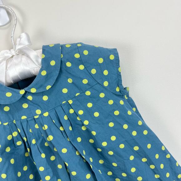 Bonpoint Blue Green Polka Dot Dress 18 Months - Picture 4 of 8